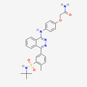 2-[4-({4-[3-(Tert-butylsulfamoyl)-4-methylphenyl]phthalazin-1-yl}amino)phenoxy]acetamide - 