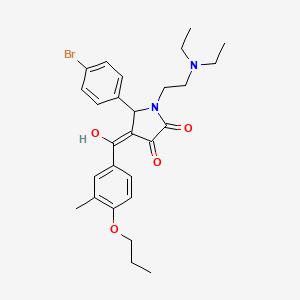 5-(4-bromophenyl)-1-[2-(diethylamino)ethyl]-3-hydroxy-4-[(3-methyl-4-propoxyphenyl)carbonyl]-1,5-dihydro-2H-pyrrol-2-one - 