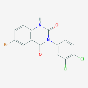 6-bromo-3-(3,4-dichlorophenyl)-1H-quinazoline-2,4-dione - 378210-55-0