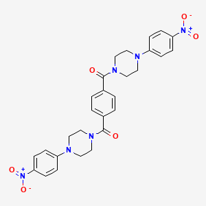 1-(4-Nitrophenyl)-4-(4-{[4-(4-nitrophenyl)-1-piperazinyl]carbonyl}benzoyl)piperazine - 