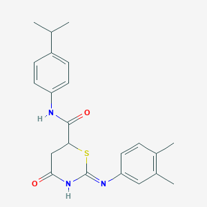 2-[(3,4-dimethylphenyl)amino]-4-oxo-N-[4-(propan-2-yl)phenyl]-5,6-dihydro-4H-1,3-thiazine-6-carboxamide - 