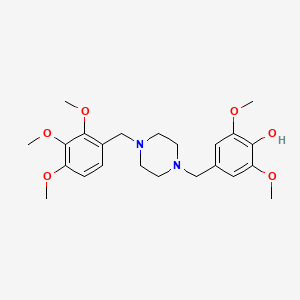 2,6-Dimethoxy-4-({4-[(2,3,4-trimethoxyphenyl)methyl]piperazin-1-YL}methyl)phenol - 