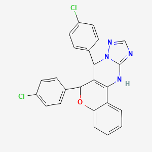 6,7-bis(4-chlorophenyl)-7,12-dihydro-6H-chromeno[4,3-d][1,2,4]triazolo[1,5-a]pyrimidine - 