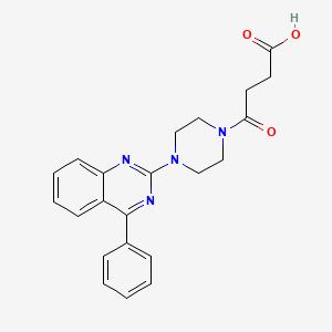 4-Oxo-4-[4-(4-phenylquinazolin-2-yl)piperazin-1-yl]butanoic acid - 