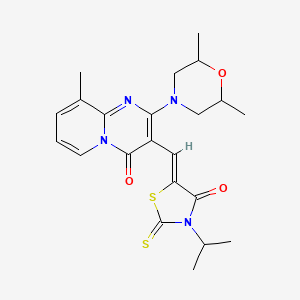 2-(2,6-dimethylmorpholin-4-yl)-3-[(Z)-(3-isopropyl-4-oxo-2-thioxo-1,3-thiazolidin-5-ylidene)methyl]-9-methyl-4H-pyrido[1,2-a]pyrimidin-4-one - 