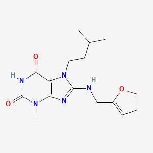 8-((2-Furylmethyl)amino)-7-isopentyl-3-methyl-3,7-dihydro-1H-purine-2,6-dione - 