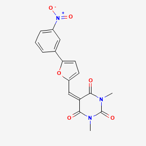 1,3-Dimethyl-5-{[5-(3-nitrophenyl)furan-2-YL]methylidene}-1,3-diazinane-2,4,6-trione - 
