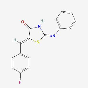 (2E,5Z)-5-(4-fluorobenzylidene)-2-(phenylimino)-1,3-thiazolidin-4-one - 