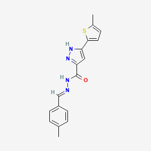 N'-[(E)-(4-methylphenyl)methylidene]-3-(5-methylthiophen-2-yl)-1H-pyrazole-5-carbohydrazide - 