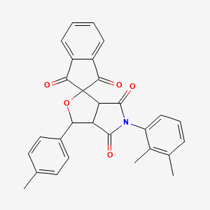 5-(2,3-dimethylphenyl)-3-(4-methylphenyl)-3a,6a-dihydrospiro[furo[3,4-c]pyrrole-1,2'-indene]-1',3',4,6(3H,5H)-tetrone - 