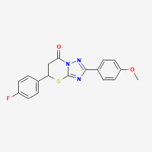 5-(4-fluorophenyl)-2-(4-methoxyphenyl)-5,6-dihydro-7H-[1,2,4]triazolo[5,1-b][1,3]thiazin-7-one - 