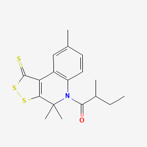 4,4,8-trimethyl-5-(2-methylbutanoyl)-4,5-dihydro-1H-[1,2]dithiolo[3,4-c]quinoline-1-thione - 
