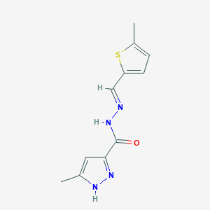 3-methyl-N'-[(E)-(5-methylthiophen-2-yl)methylidene]-1H-pyrazole-5-carbohydrazide - 