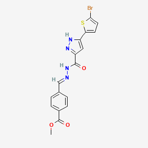 methyl 4-[(E)-({[3-(5-bromo-2-thienyl)-1H-pyrazol-5-yl]carbonyl}hydrazono)methyl]benzoate - 