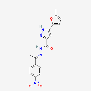 3-(5-methylfuran-2-yl)-N'-[(1E)-1-(4-nitrophenyl)ethylidene]-1H-pyrazole-5-carbohydrazide - 