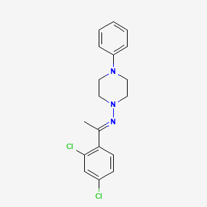 N-[(E)-1-(2,4-dichlorophenyl)ethylidene]-4-phenyl-1-piperazinamine - 