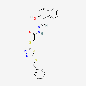 2-{[5-(benzylsulfanyl)-1,3,4-thiadiazol-2-yl]sulfanyl}-N'-[(E)-(2-hydroxynaphthalen-1-yl)methylidene]acetohydrazide - 