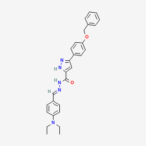 5-(4-(Benzyloxy)phenyl)-N'-(4-(diethylamino)benzylidene)-1H-pyrazole-3-carbohydrazide - 303106-93-6
