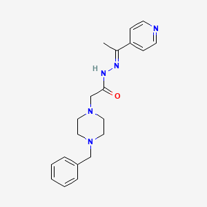 2-(4-benzylpiperazin-1-yl)-N'-[(1E)-1-(pyridin-4-yl)ethylidene]acetohydrazide - 303092-85-5