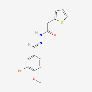 N'-[(E)-(3-bromo-4-methoxyphenyl)methylidene]-2-(thiophen-2-yl)acetohydrazide - 