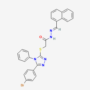 2-{[5-(4-Bromophenyl)-4-phenyl-4H-1,2,4-triazol-3-YL]sulfanyl}-N'-[(E)-1-naphthylmethylidene]acetohydrazide - 303103-13-1