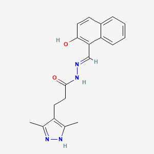 3-(3,5-dimethyl-1H-pyrazol-4-yl)-N'-[(E)-(2-hydroxynaphthalen-1-yl)methylidene]propanehydrazide - 
