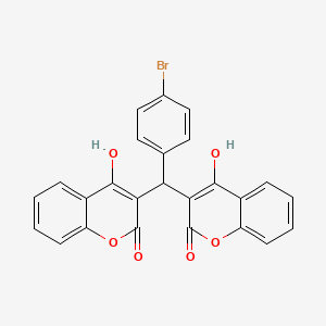 3-[(4-Bromophenyl)(4-hydroxy-2-oxochromen-3-yl)methyl]-4-hydroxychromen-2-one - 