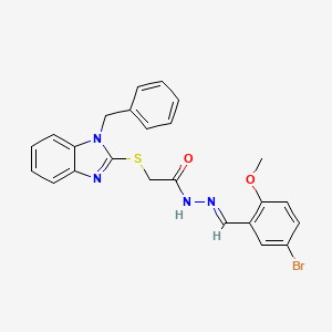 2-[(1-benzyl-1H-benzimidazol-2-yl)sulfanyl]-N'-[(E)-(5-bromo-2-methoxyphenyl)methylidene]acetohydrazide - 