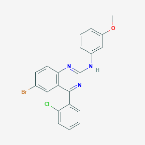 6-bromo-4-(2-chlorophenyl)-N-(3-methoxyphenyl)quinazolin-2-amine - 