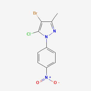 4-bromo-5-chloro-3-methyl-1-(4-nitrophenyl)-1H-pyrazole - 