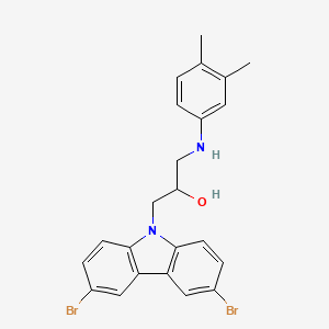 1-(3,6-dibromo-9H-carbazol-9-yl)-3-[(3,4-dimethylphenyl)amino]propan-2-ol - 