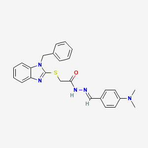 2-[(1-benzyl-1H-benzimidazol-2-yl)sulfanyl]-N'-{(E)-[4-(dimethylamino)phenyl]methylidene}acetohydrazide - 