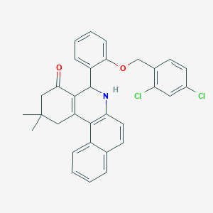 5-{2-[(2,4-dichlorobenzyl)oxy]phenyl}-2,2-dimethyl-2,3,5,6-tetrahydrobenzo[a]phenanthridin-4(1H)-one - 