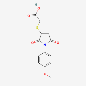 {[1-(4-Methoxyphenyl)-2,5-dioxopyrrolidin-3-yl]sulfanyl}acetic acid - 