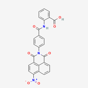 2-({[4-(6-nitro-1,3-dioxo-1H-benzo[de]isoquinolin-2(3H)-yl)phenyl]carbonyl}amino)benzoic acid - 