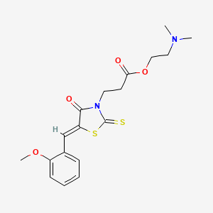 2-(dimethylamino)ethyl 3-[(5Z)-5-(2-methoxybenzylidene)-4-oxo-2-thioxo-1,3-thiazolidin-3-yl]propanoate - 