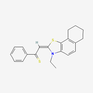 (2E)-2-(3-ethyl-6,7,8,9-tetrahydronaphtho[2,1-d][1,3]thiazol-2(3H)-ylidene)-1-phenylethanethione - 