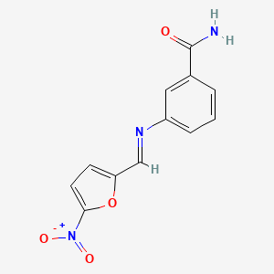 3-{[(E)-(5-nitro-2-furyl)methylidene]amino}benzamide - 
