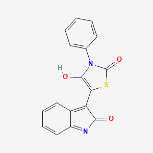 5-(2-Oxo-1,2-dihydro-indol-3-ylidene)-3-phenyl-thiazolidine-2,4-dione - 