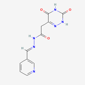 2-(3,5-dihydroxy-1,2,4-triazin-6-yl)-N'-[(E)-pyridin-3-ylmethylidene]acetohydrazide - 