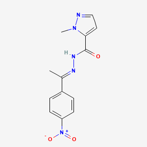 1-methyl-N'-[(1E)-1-(4-nitrophenyl)ethylidene]-1H-pyrazole-5-carbohydrazide - 