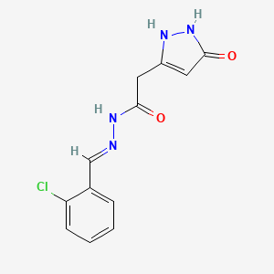N'-[(E)-(2-chlorophenyl)methylidene]-2-(5-hydroxy-1H-pyrazol-3-yl)acetohydrazide - 1310351-09-7