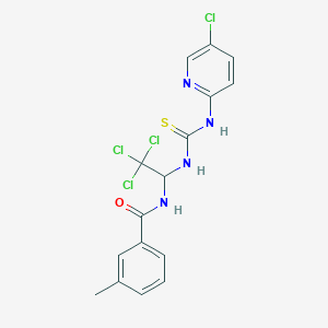 3-methyl-N-(2,2,2-trichloro-1-{[(5-chloropyridin-2-yl)carbamothioyl]amino}ethyl)benzamide - 