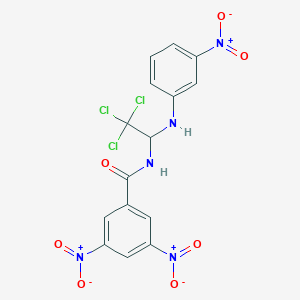 3,5-dinitro-N-[2,2,2-trichloro-1-(3-nitroanilino)ethyl]benzamide - 