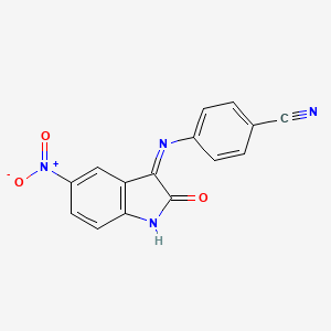 4-[(5-Nitro-2-oxoindol-3-yl)amino]benzonitrile - 