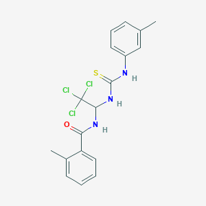 2-methyl-N-(2,2,2-trichloro-1-{[(3-methylphenyl)carbamothioyl]amino}ethyl)benzamide - 