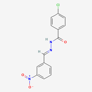 4-chloro-N'-(3-nitrobenzylidene)benzohydrazide - 296274-70-9