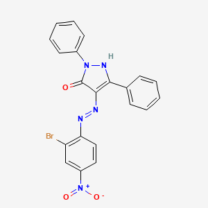 (4Z)-4-[2-(2-bromo-4-nitrophenyl)hydrazinylidene]-2,5-diphenyl-2,4-dihydro-3H-pyrazol-3-one - 
