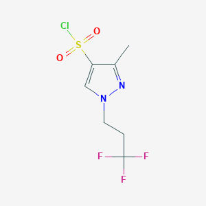 3-Methyl-1-(3,3,3-trifluoropropyl)-1H-pyrazole-4-sulfonyl chloride - 