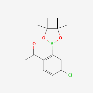 1-[4-Chloro-2-(4,4,5,5-tetramethyl-1,3,2-dioxaborolan-2-yl)phenyl]ethan-1-one - 